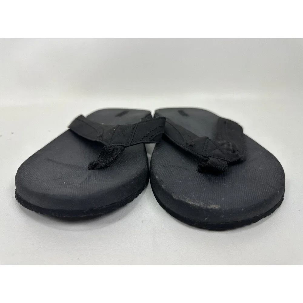 Merence Men's Flip Flops Size 46 US 12-13 Shoes Black Thong